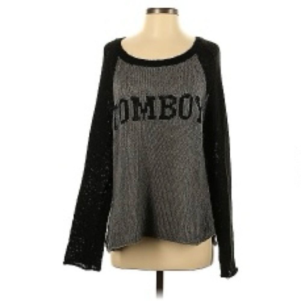 Wooden Ships Black and Gray Sweater